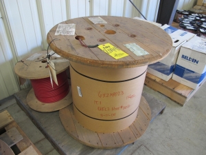 LOT (2720 FT) OF CABLE, ELECTRICAL TYPE, 16 AWG SIZE, 600V RATING, COPPER MATERIAL, 3 CONDUCTOR, INSTRUMENTATION KIND. SHIELDED, CROSS-LINKED POLYETHYLENE INSULATED, RED, HYPALON (CSPE) JACKET, FIREWALL III, CABLE CODE J36, (1086) CABLE, ELECTRICAL TYPE, 16 AWG SIZE, 600V RATING, COPPER MATERIAL, 3 CONDUCTOR, INSTRUMENTATION KIND. SHIELDED, CROSS-LINKED POLYETHYLENE INSULATED, RED, HYPALON (CSPE) JACKET, FIREWALL III, CABLE CODE J37 & (1650) CABLE, ELECTRICAL TYPE, 16 AWG SIZE, 600V RATING, COPPER MATERIAL, 3 CONDUCTOR, INSTRUMENTATION KIND. SHIELDED, CROSS-LINKED POLYETHYLENE INSULATED, RED, HYPALON (CSPE) JACKET, FIREWALL III, CABLE CODE J38 (W-44) LOADING & HANDLING FEE $15-